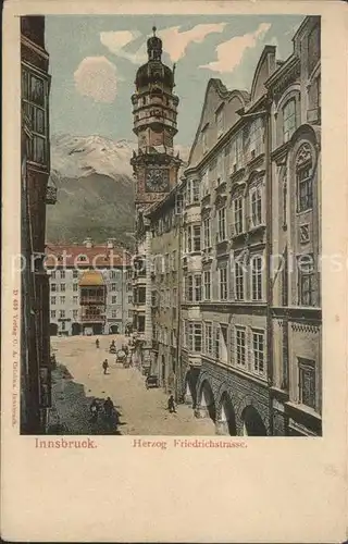 Innsbruck Herzog Friedrichstrasse und Goldenes Dachl Kat. Innsbruck