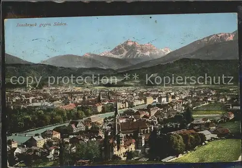 Innsbruck Panorama gegen Sueden Kat. Innsbruck