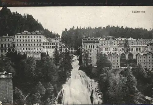 Bad Gastein Panorama mit Wasserfall Kat. Bad Gastein