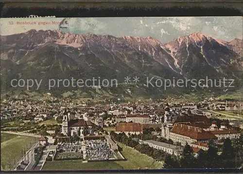 Innsbruck Panorama gegen Norden Kat. Innsbruck