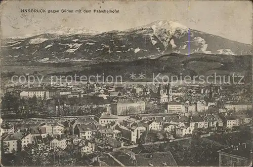 Innsbruck Panorama gegen Sueden mit Patscherkofel Kat. Innsbruck