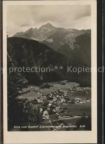 Mayrhofen Zillertal Panorama Gasthaus Zimmereben Kat. Mayrhofen