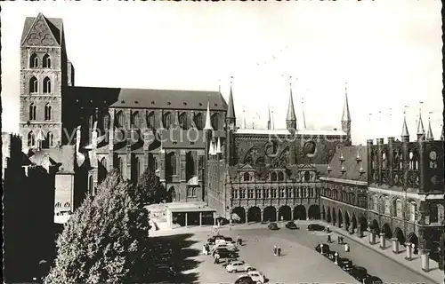 Luebeck Marktplatz St. Marien und Rathaus  Kat. Luebeck