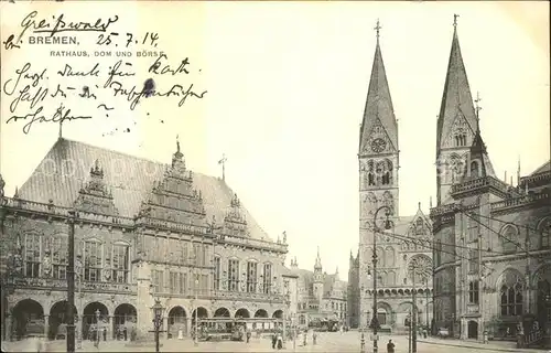 Bremen Rathaus Dom Boerse Kat. Bremen