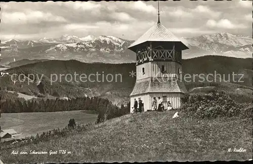 Schletteralm Turm Auf dem Schwarzen Grat Kat. Isny im Allgaeu