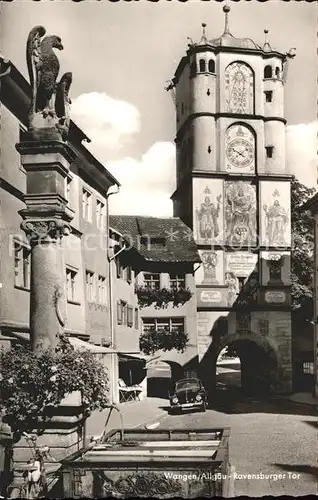 Wangen Allgaeu Ravensburger Tor Brunnen Kat. Wangen im Allgaeu