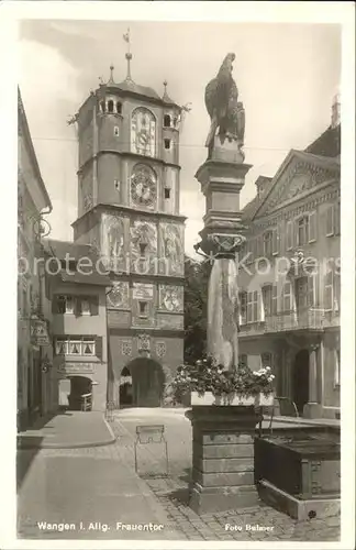 Wangen Allgaeu Frauentor Brunnen Kat. Wangen im Allgaeu