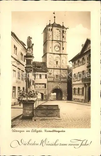 Wangen Allgaeu Ravensburger Tor Neujahrskarte Kat. Wangen im Allgaeu