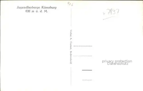 Kuessaburg Burgruine Jugendherberge Kat. Kuessaberg