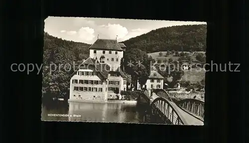 Hohentengen Hochrhein Schloss Rhein Bruecke Kat. Hohentengen