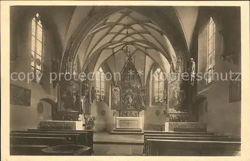 Muenchen Schlosskapelle zu Blutenburg innen Hezog Sigismund erbaut Kat. Muenchen