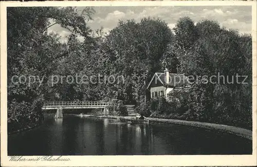 Pasing Institut der Englischen Fraeulein Maedchenschule Weiher mit Glashaus Kat. Muenchen