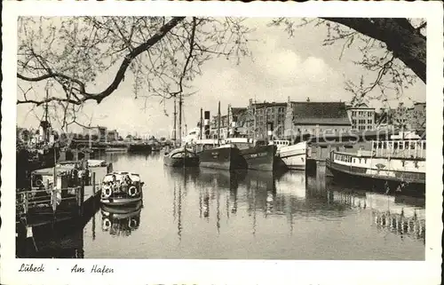 Luebeck Hafen Schiffe Kat. Luebeck