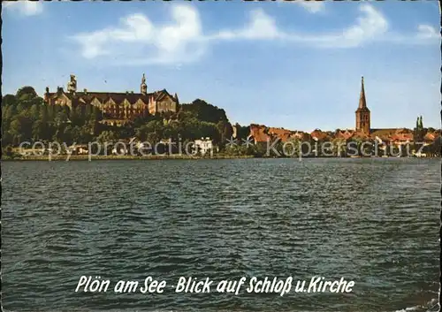 Ploen See Seeblick auf Schloss und Kirche / Ploen /Ploen LKR