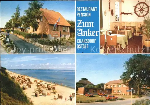 Kraksdorf Restaurant Pension "Zum Anker" Strand  Kat. Neukirchen