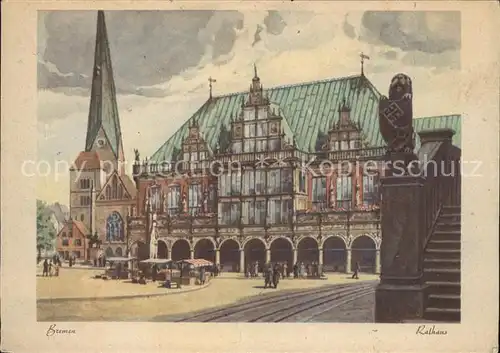 Bremen Rathaus Kuenstlerkarte Kat. Bremen