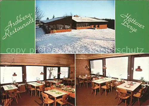 Ascheffel Restaurant Aschberg im Schnee Kat. Ascheffel