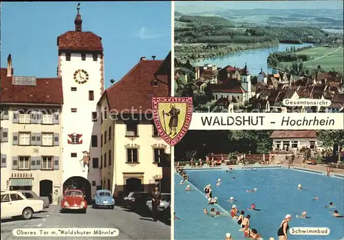 Waldshut Tiengen Rhein Oberes Tor Schwimmbad Autos Wappen Kat. Waldshut Tiengen