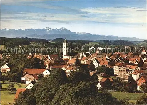 Wangen Allgaeu Panorama mit Saentisgruppe Kat. Wangen im Allgaeu