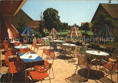 Birkendorf Hotel Pension Sonnenhof Gartenterrasse Kat. uehlingen Birkendorf