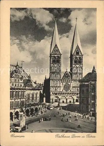 Bremen Rathaus Dom Boerse Kat. Bremen