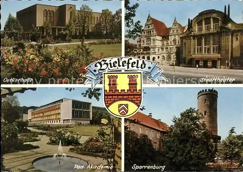 Bielefeld Stadttheater Oetkerhalle Sparrenburg Wappen Kat. Bielefeld