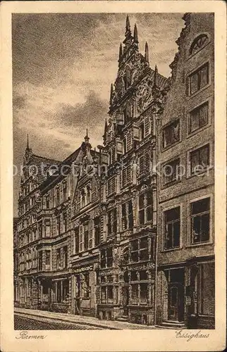 Bremen Essighaus Kuenstlerkarte G.O.Dietrich Kat. Bremen