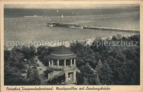 Timmendorfer Strand Musikpavillon mit Landungsbruecke Kat. Timmendorfer Strand