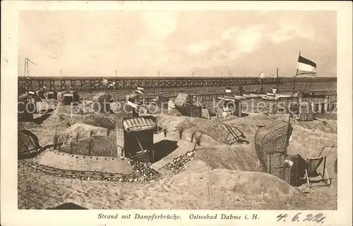 Dahme Ostseebad Strand Dampferbruecke Kat. Dahme