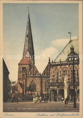 Bremen Rathaus mit Liebfrauenkirche Kat. Bremen