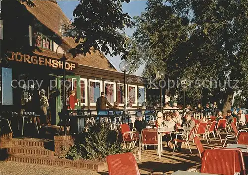 Bremen Restaurant Gartenterrasse "Juergenshof" Kat. Bremen