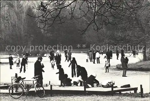 Bremen Eislaufen im Buergerpark Kat. Bremen