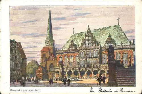 Bremen Rathaus Kuenstlerkarte Kat. Bremen