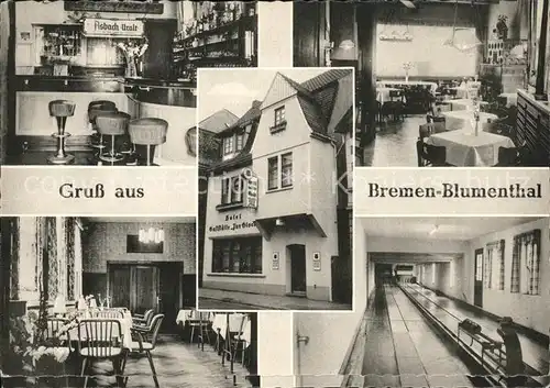 Blumenthal Bremen Hotel "Zur Glocke" Kelgelbahn Kat. Bremen