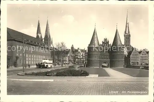 Luebeck Holstentorplatz Bus Kat. Luebeck