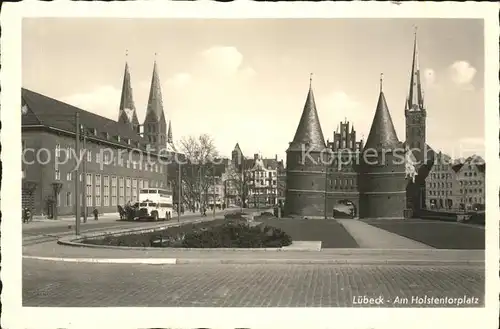 Luebeck Holstentorplatz Bus Kat. Luebeck