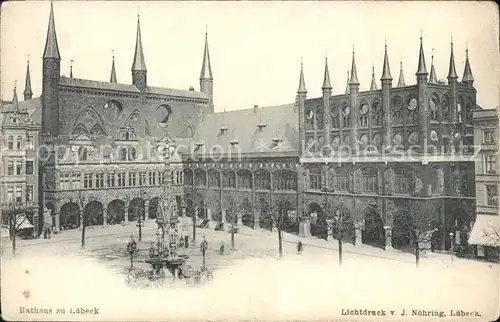 Luebeck Rathaus Brunnen Kat. Luebeck