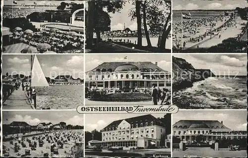 Travemuende Ostseebad Strand Steilkueste Casino Kurhaus Golf-Hotel "Seetempel" / Luebeck /Luebeck Stadtkreis