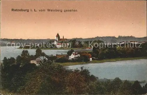 Ratzeburg Panorama vom Weinberg gesehen Kat. Ratzeburg