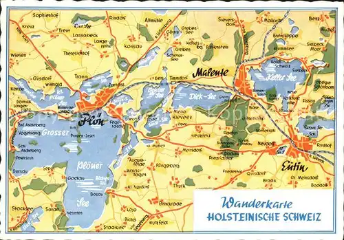 Ploen See Landkarte Holsteinische Schwei / Ploen /Ploen LKR