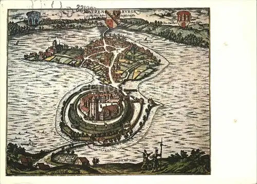 Ratzeburg Kuenstlerkarte von Gerd Hane von 1588 Kat. Ratzeburg
