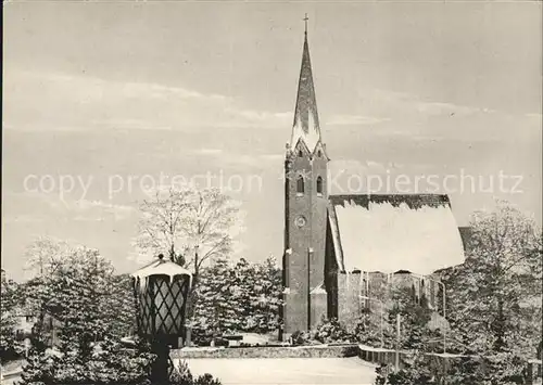 Seedorf Lauenburg Kirche im Schnee Kat. Seedorf