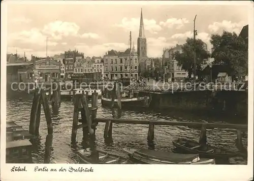 Luebeck Partie an der Drehbruecke Kat. Luebeck