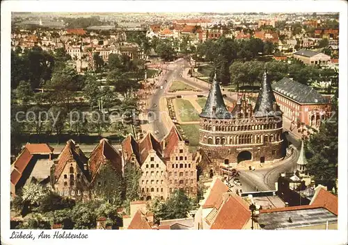 Luebeck Holstentor und Salzspeicher Kat. Luebeck