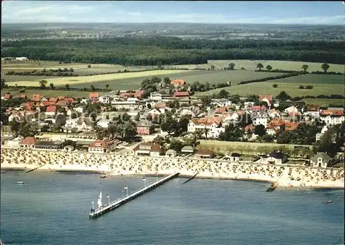 Kellenhusen Ostseebad Fliegeraufnahme Strand Promenade Seebruecke Kat. Kellenhusen (Ostsee)