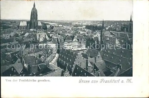 Frankfurt Main von der Paulskirche gesehen Kat. Frankfurt am Main