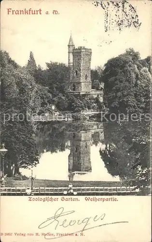 Frankfurt Main Zoologischer Garten Weiherpartie Kat. Frankfurt am Main