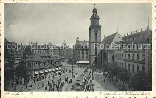 Frankfurt Main Hauptwache mit Katharinenkirche Strassenbahn Kat. Frankfurt am Main