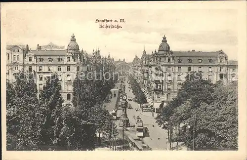 Frankfurt Main Kaiserstrasse Manskopf Uhrturm Hauptbahnhof Kat. Frankfurt am Main