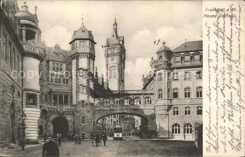 Frankfurt Main Neues Rathaus Strassenbahn Kat. Frankfurt am Main